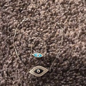 Evil eye ring and bracelet.